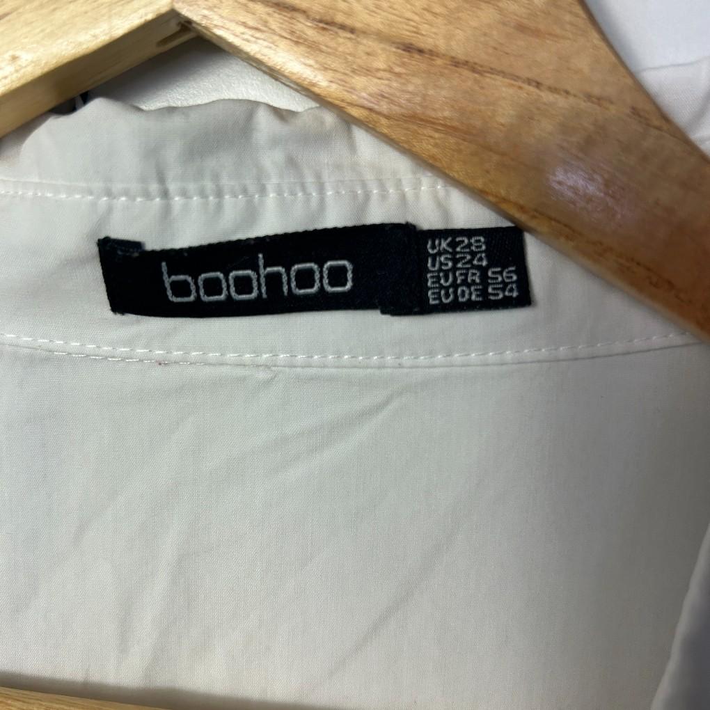 Boohoo White Cotton Shirt - Size 28