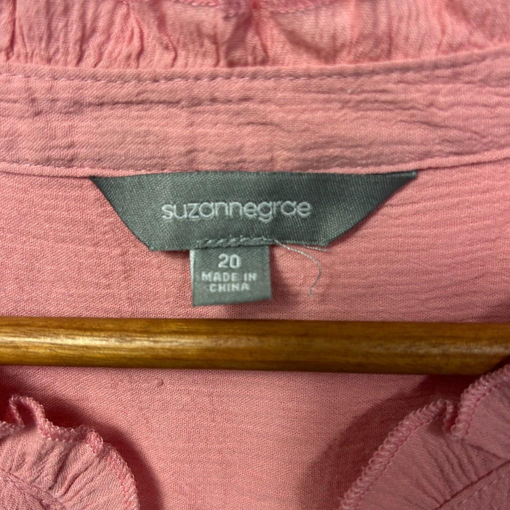 Suzanne Grae Pink Cotton Top - Size 20