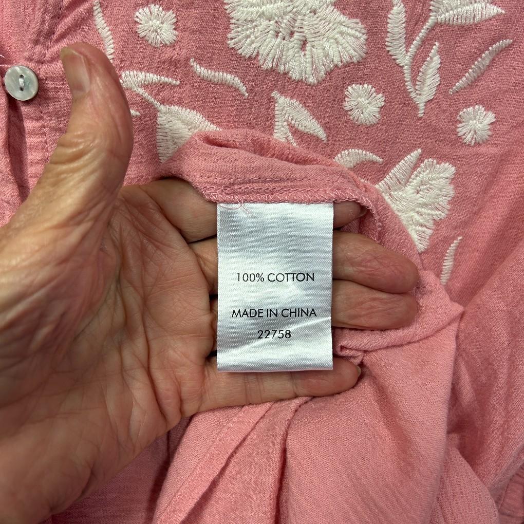 Suzanne Grae Pink Cotton Top - Size 20