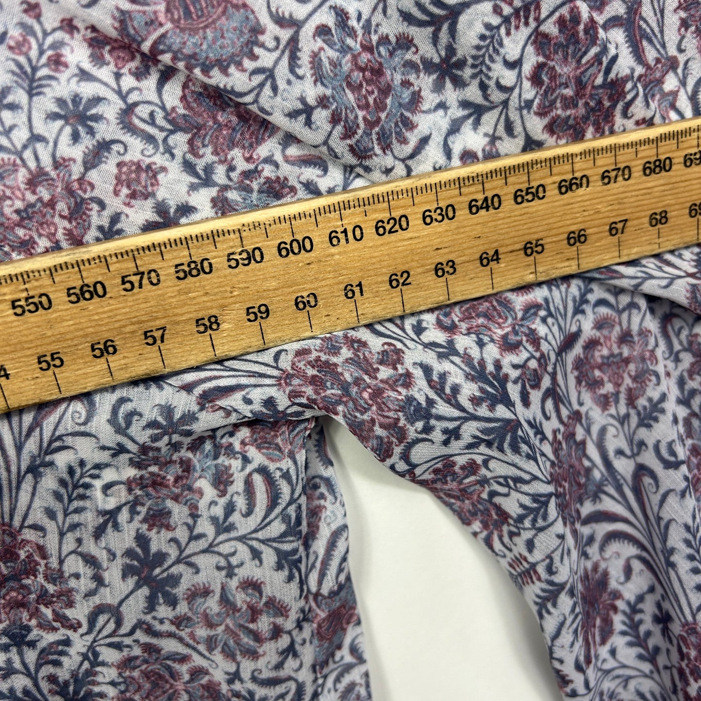 Just Jeans Grey Purple Floral Print Top - Size 14