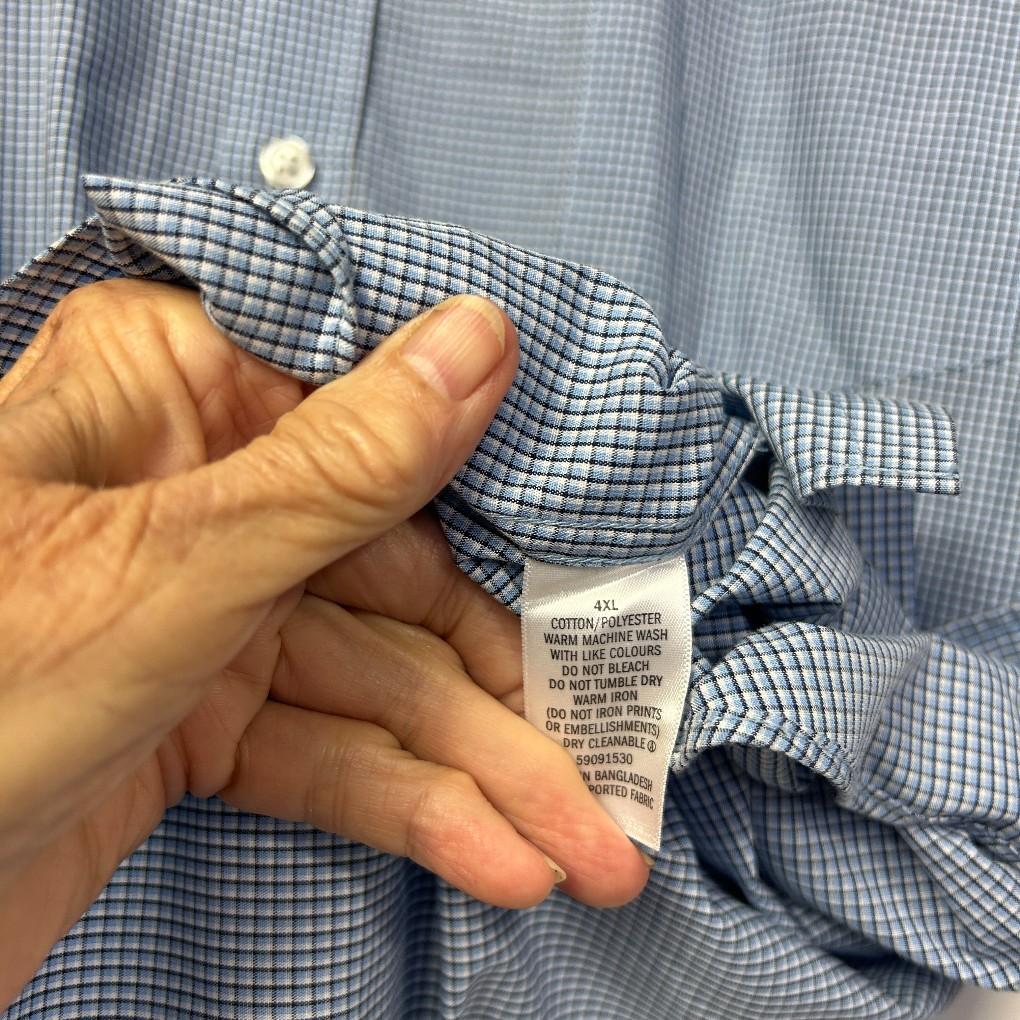 Mr Big Blue Cotton Shirt - Size 4XL