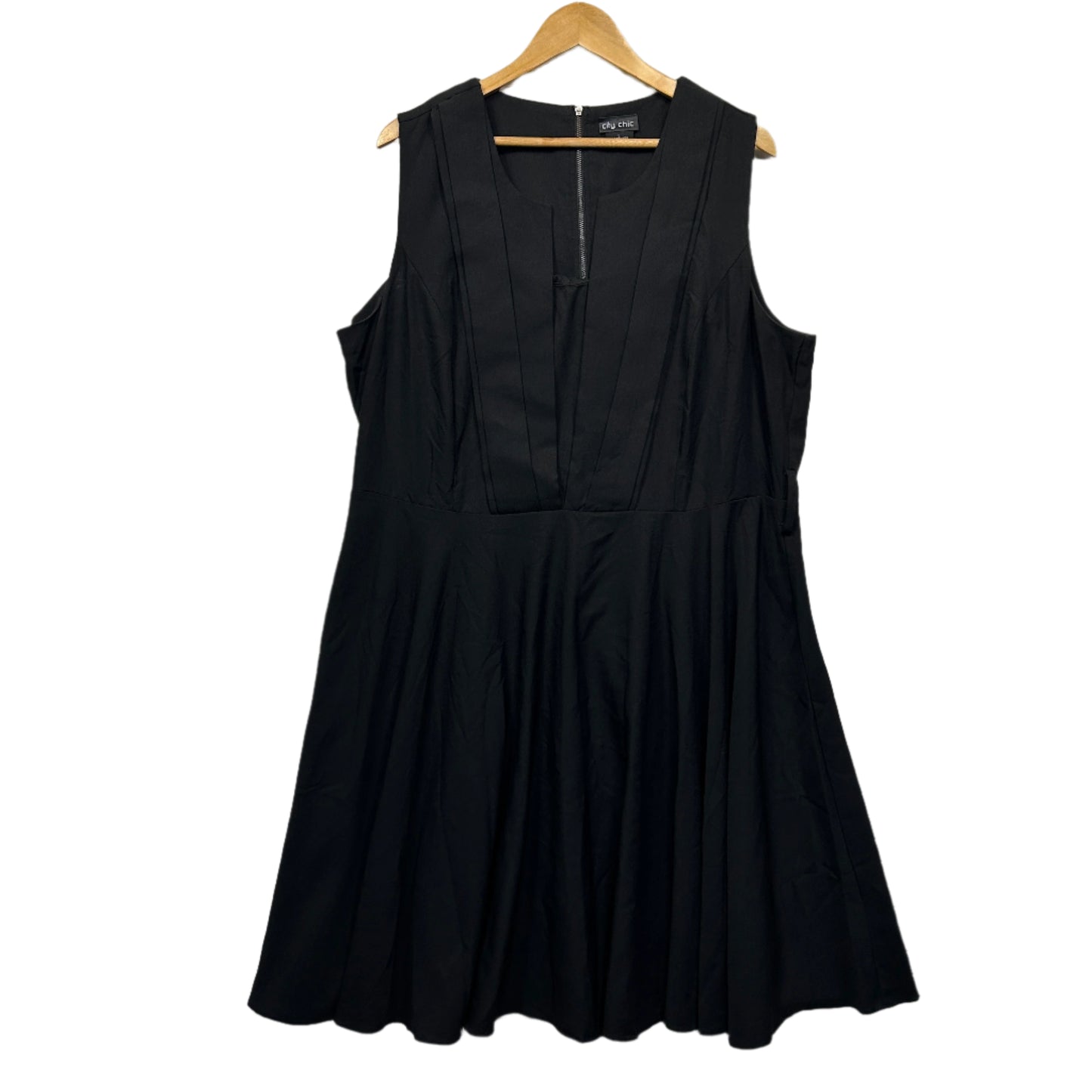 City Chic Dress Size 20 Large Plus Black Sleeveless Fit & Flare Cocktail