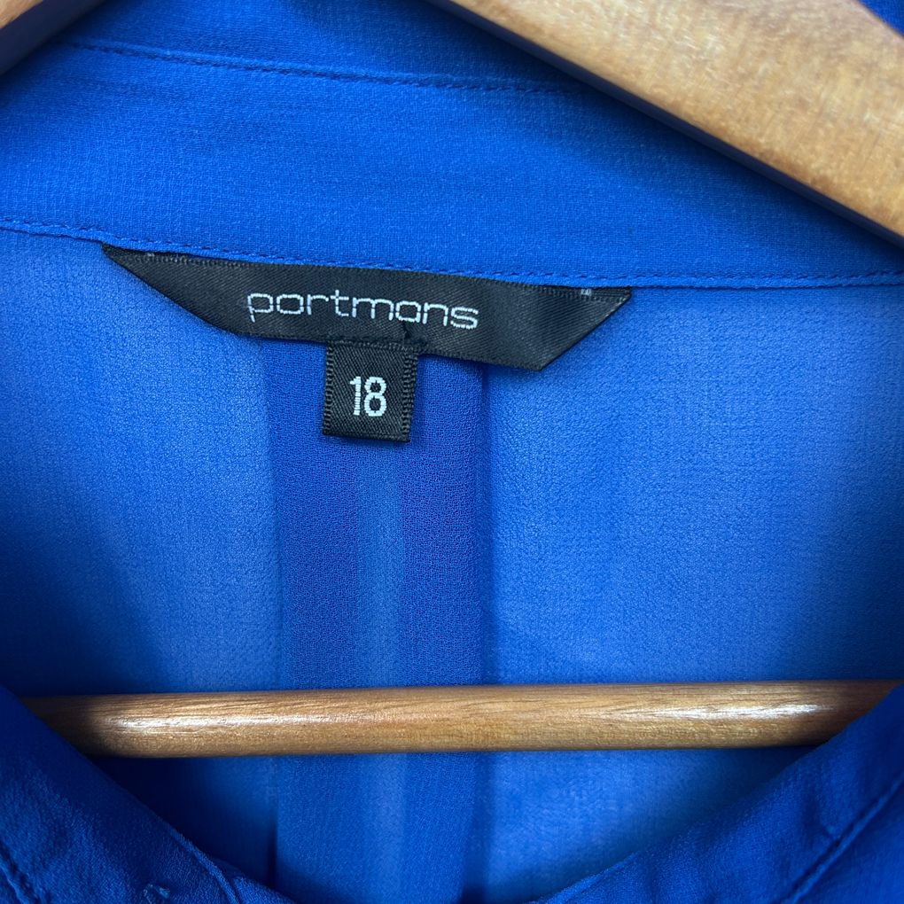 Portmans Blue Shirt - Size 18