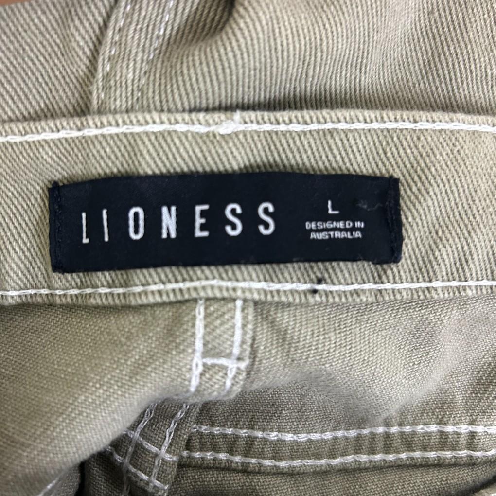 Lioness Khaki Cotton Baggy Cargo Pants - Size L