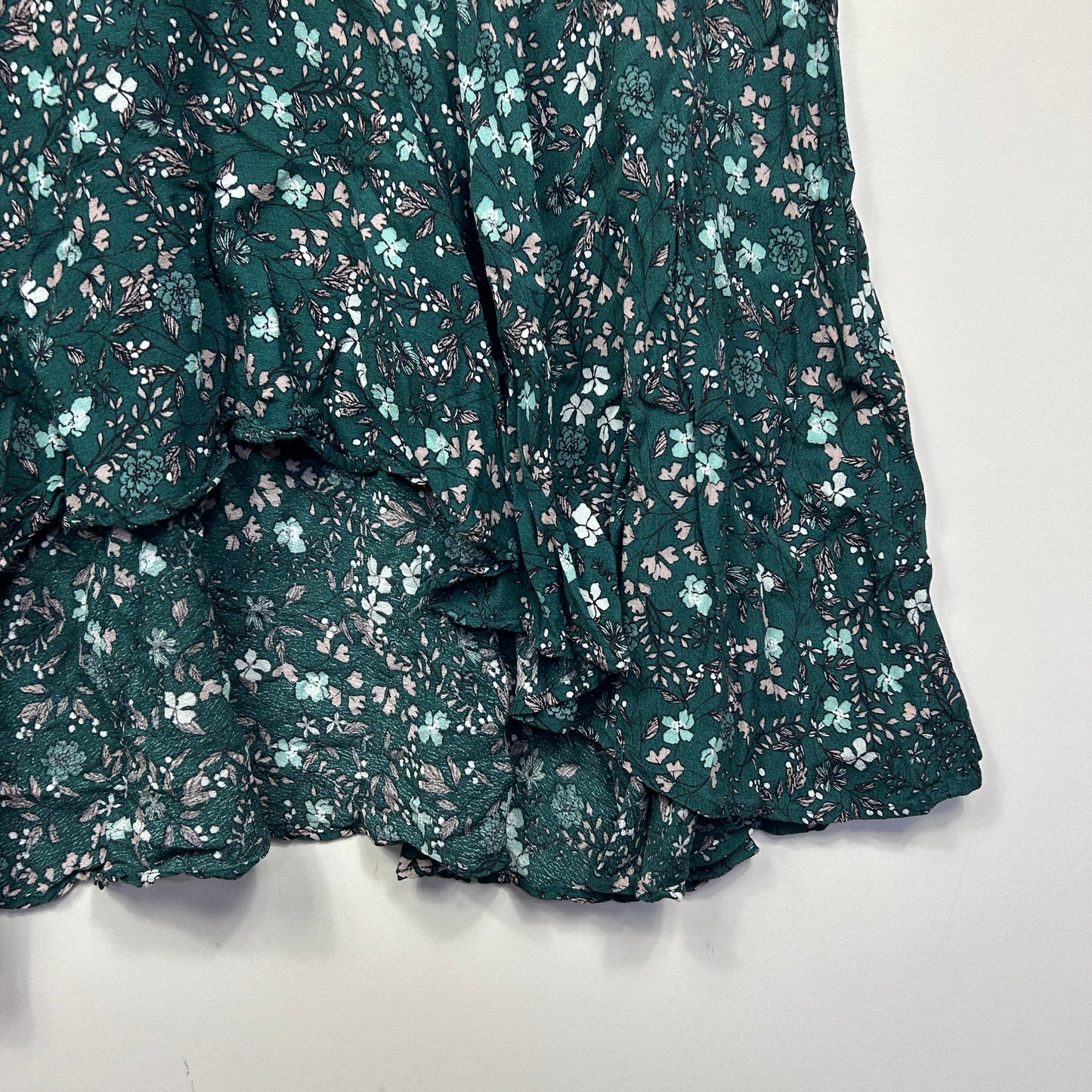 Rivers Green Floral Midi Boho Skirt - Size 16