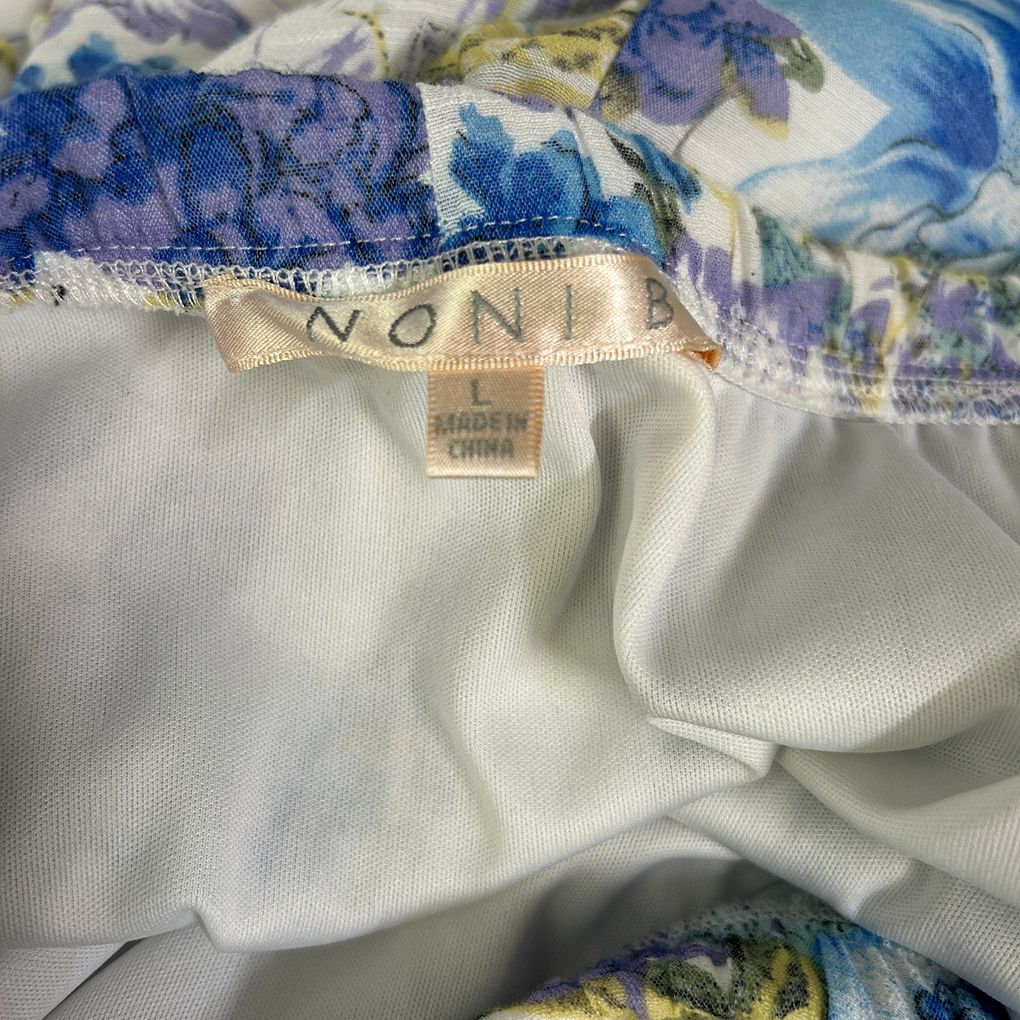 Noni B Blue Floral Skirt - Size L