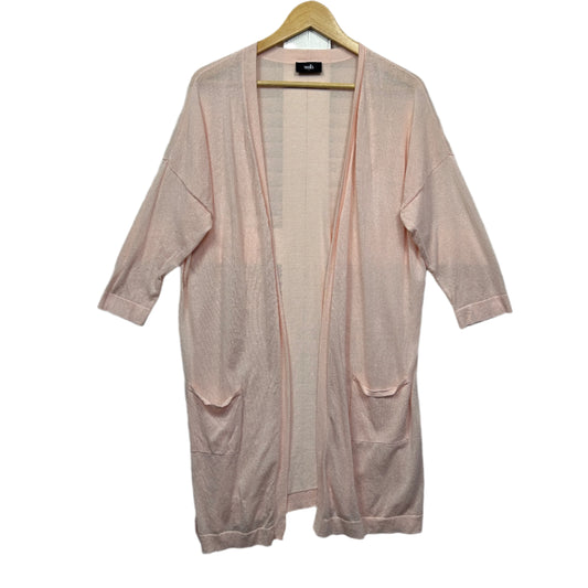 Wallis Cardigan Size 14 Large Peach Longline Pocket