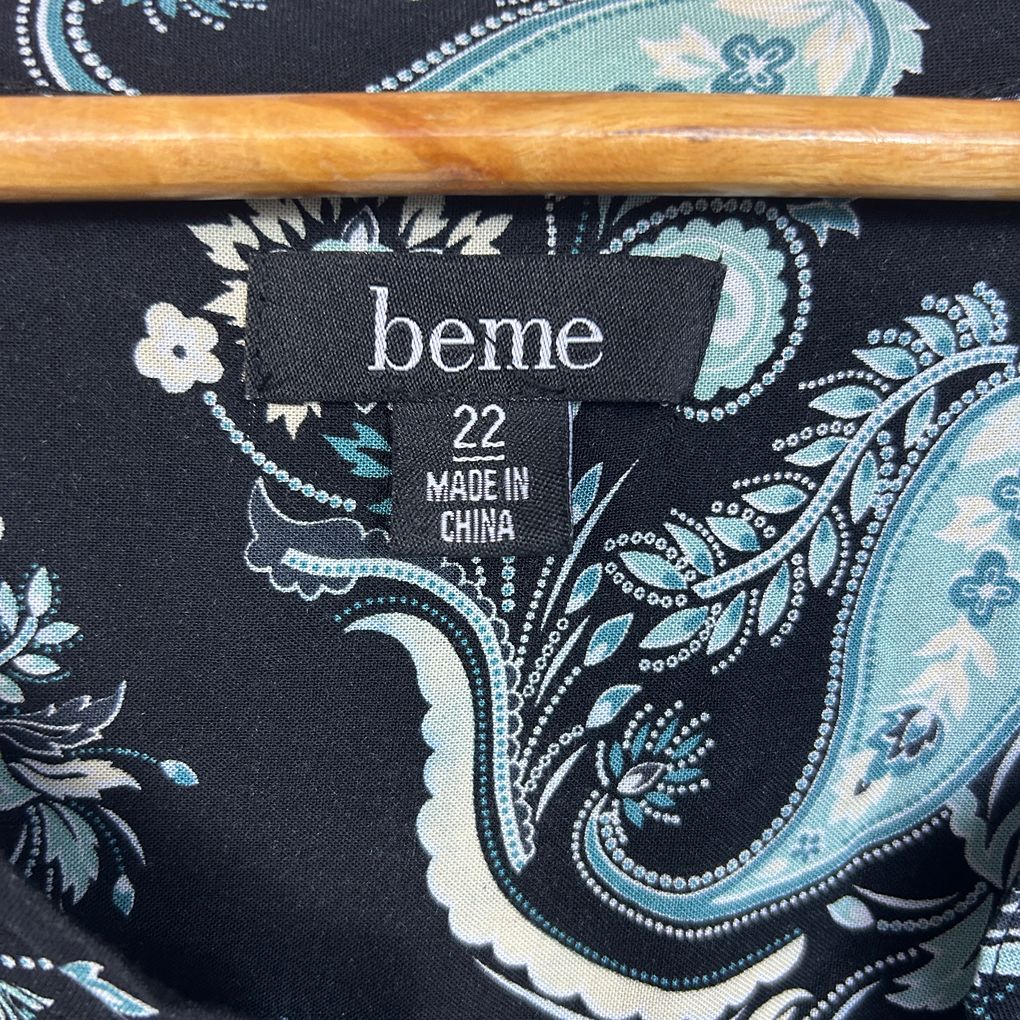 Beme Black Paisley Dress - Size 22