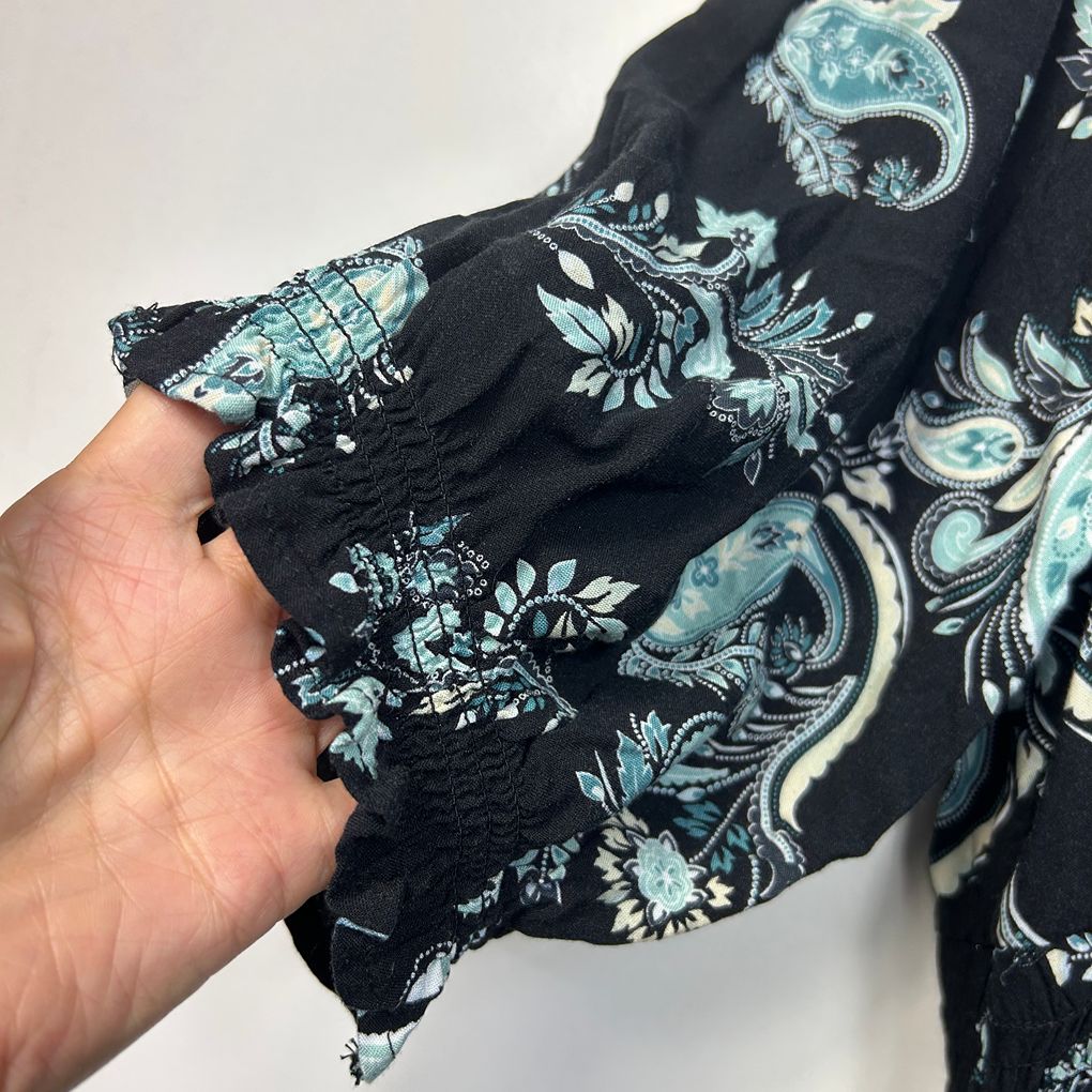 Beme Black Paisley Dress - Size 22