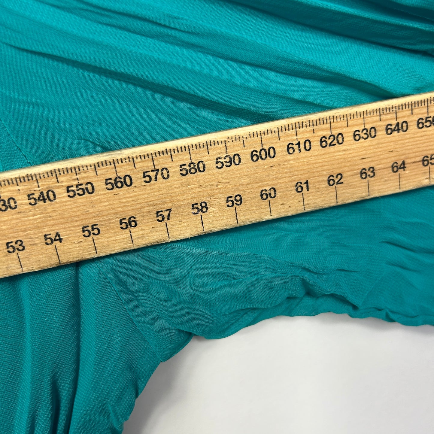 Eve Hunter Teal Ruffle Trim Evening Top - Size 18