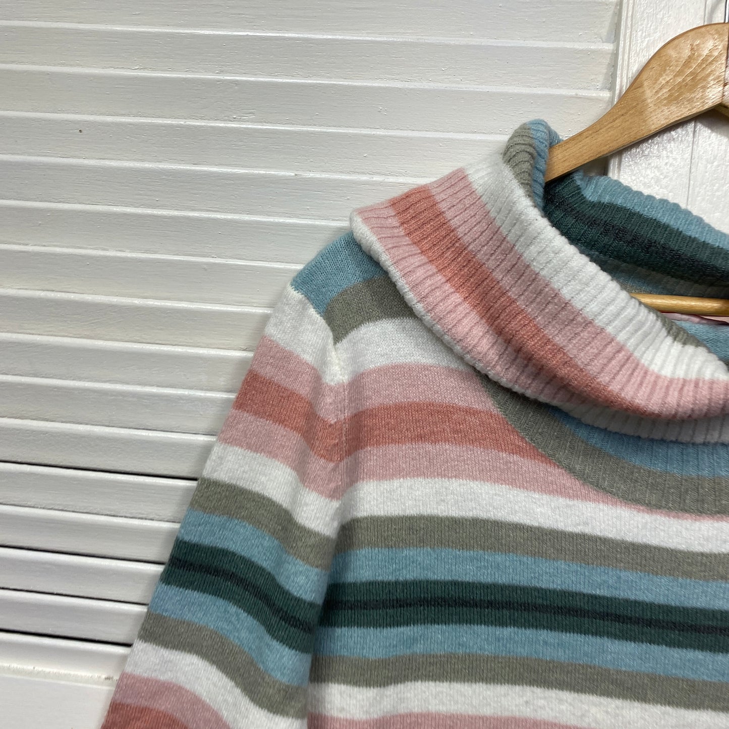 Millers Jumper Size 2XL 18 Multicoloured Striped Cowl Neckline