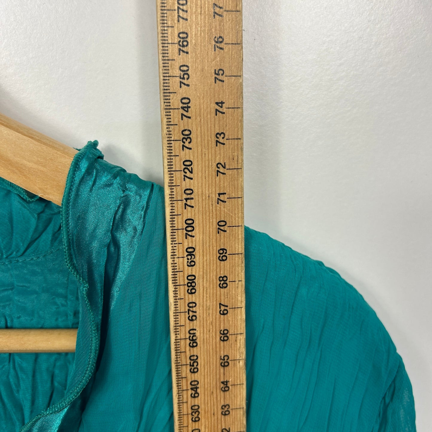 Eve Hunter Teal Ruffle Trim Evening Top - Size 18