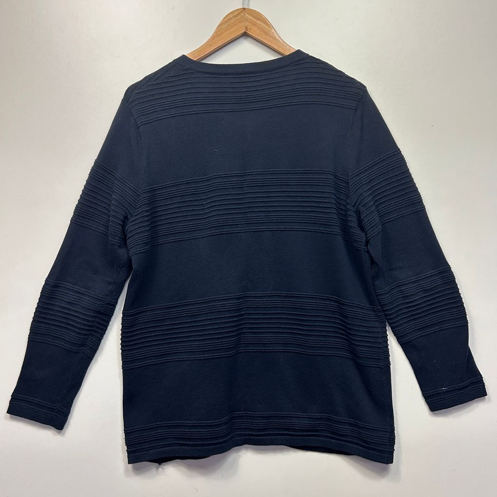 Black Pepper Black Cotton Cardigan - Size L