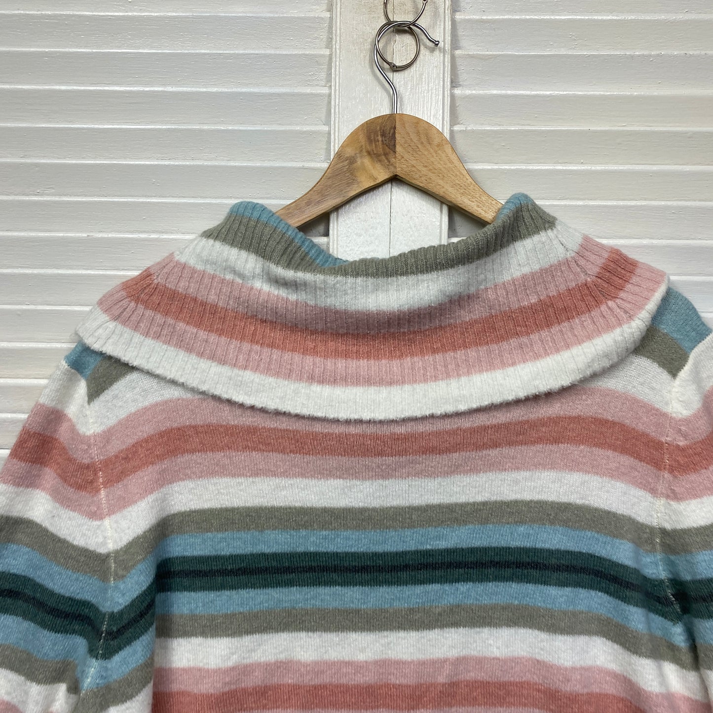 Millers Jumper Size 2XL 18 Multicoloured Striped Cowl Neckline