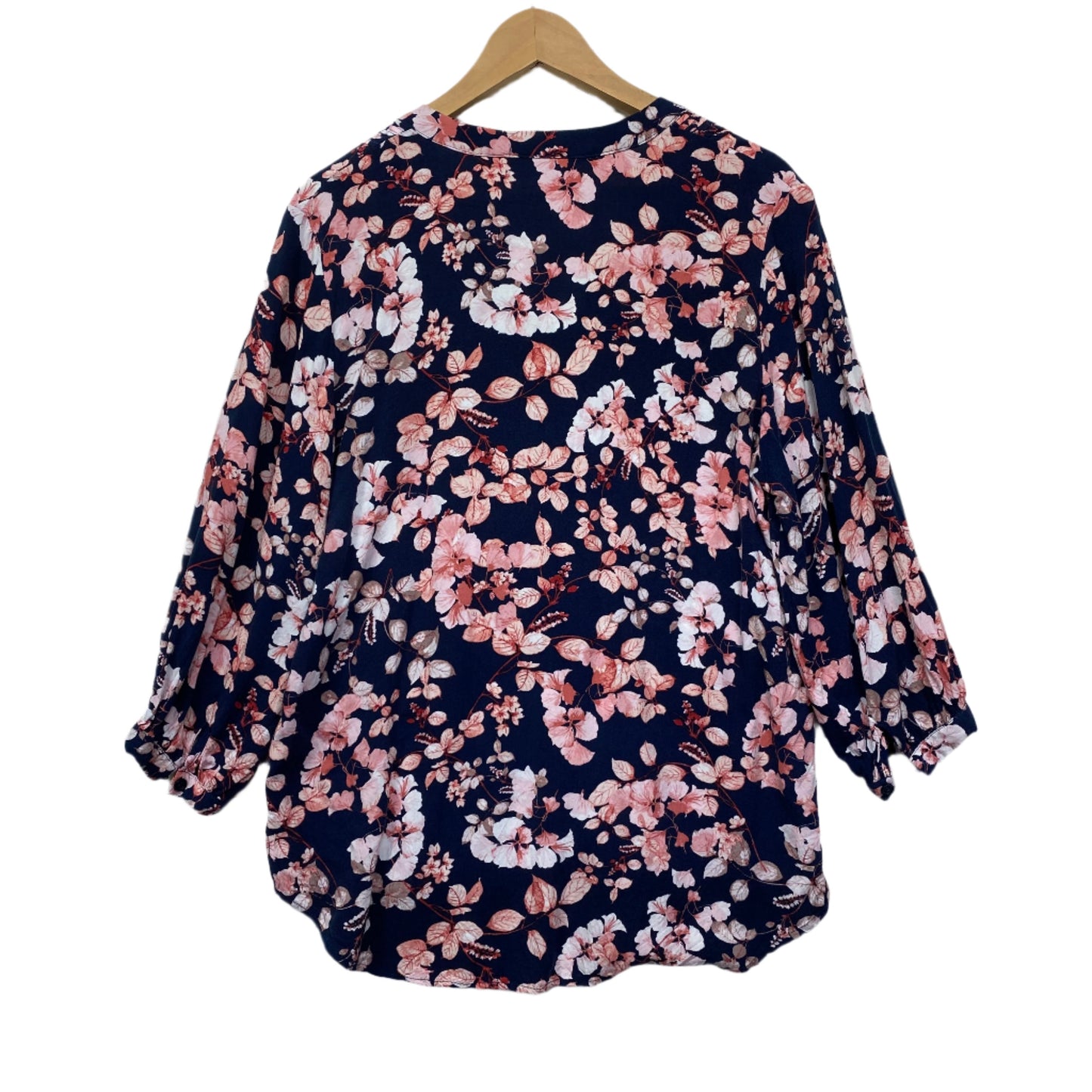 Katies Top Size 14 Large Multicoloured Floral Long Sleeve