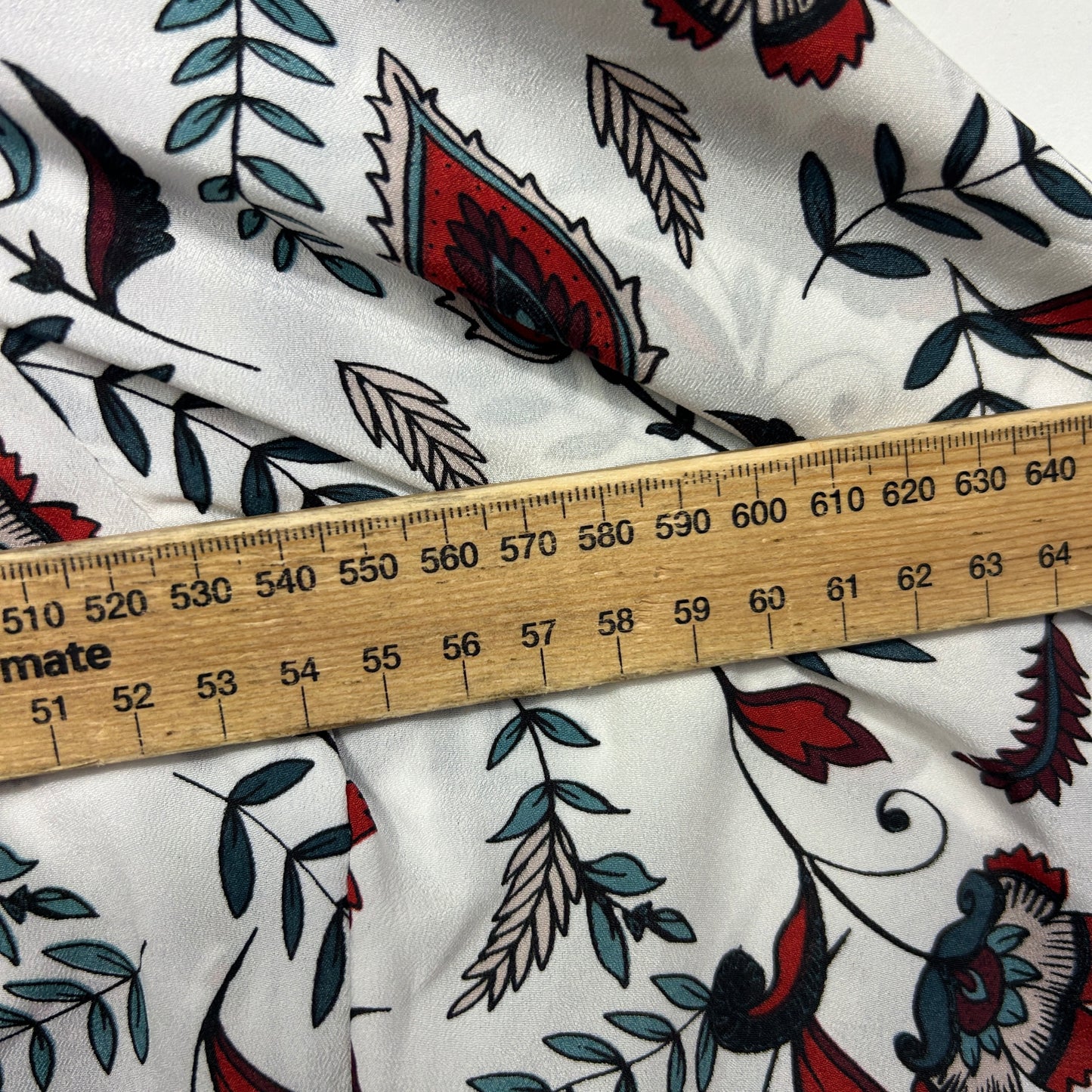 Basque White Multicoloured Floral Print Top - Size 16W