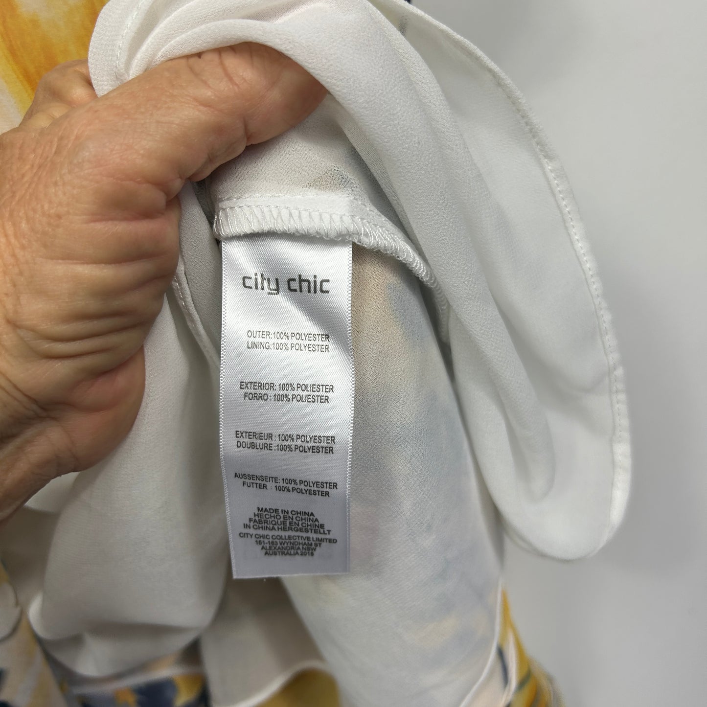 City Chic Multicoloured Cold Shoulder Top - Size 18/M