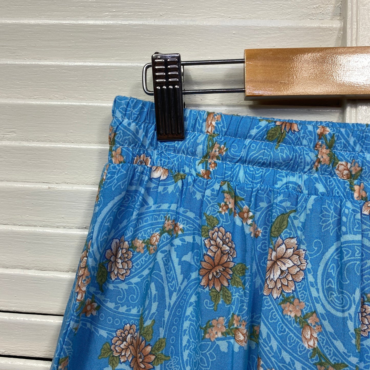 Salty Bright Maxi Skirt Size 16 Blue Floral Boho