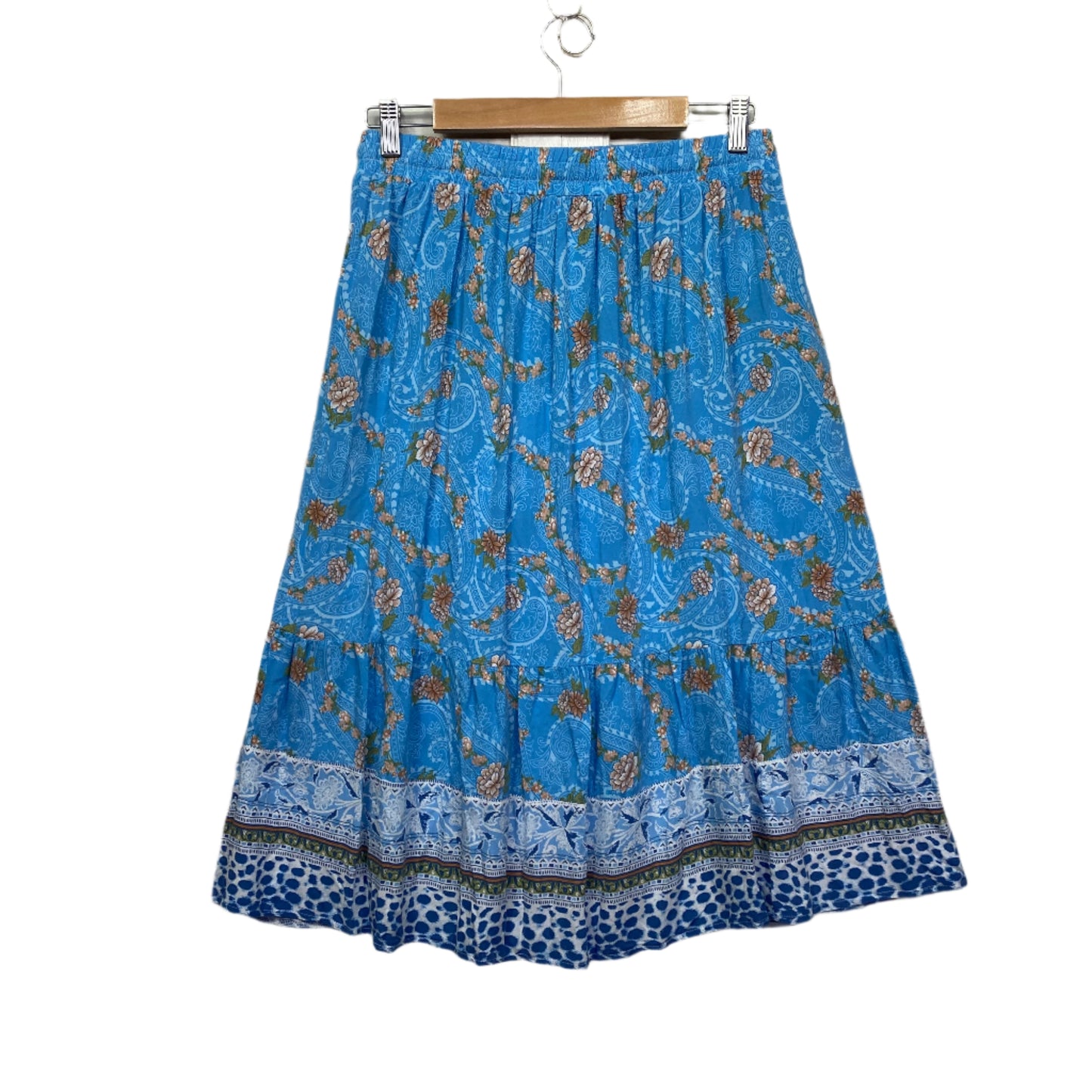 Salty Bright Maxi Skirt Size 16 Blue Floral Boho