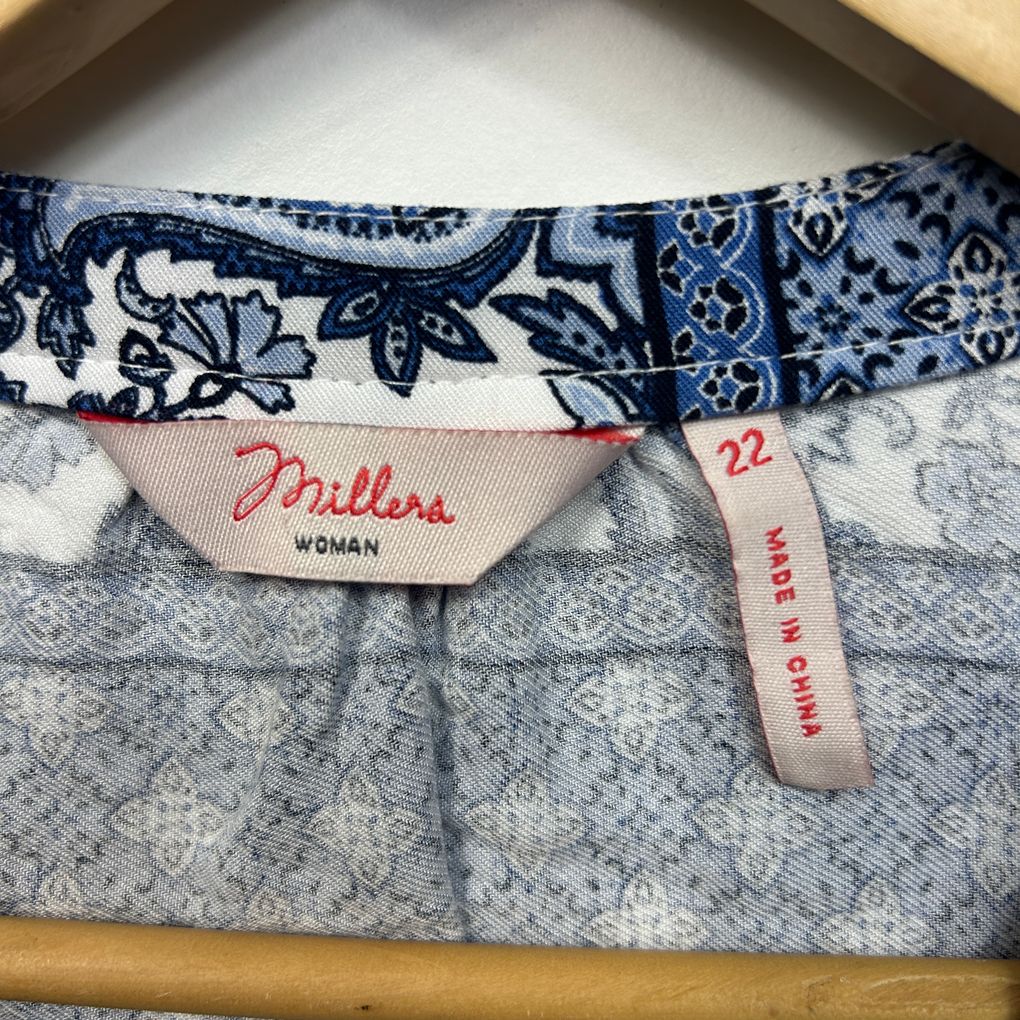 Millers Blue Top - Size 22