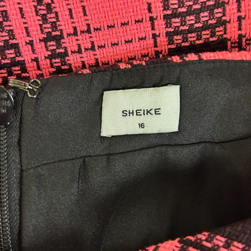 Sheike Pink Check Mini Skirt - Size 16