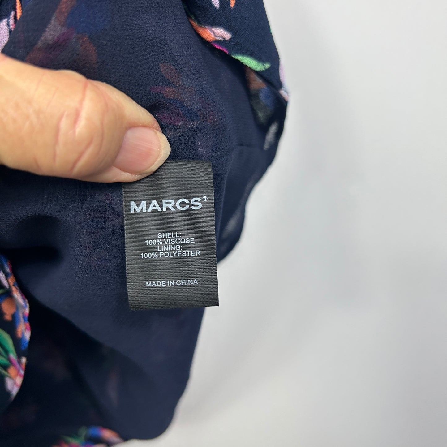 Marcs Navy Multicoloured Floral Top - Size 14