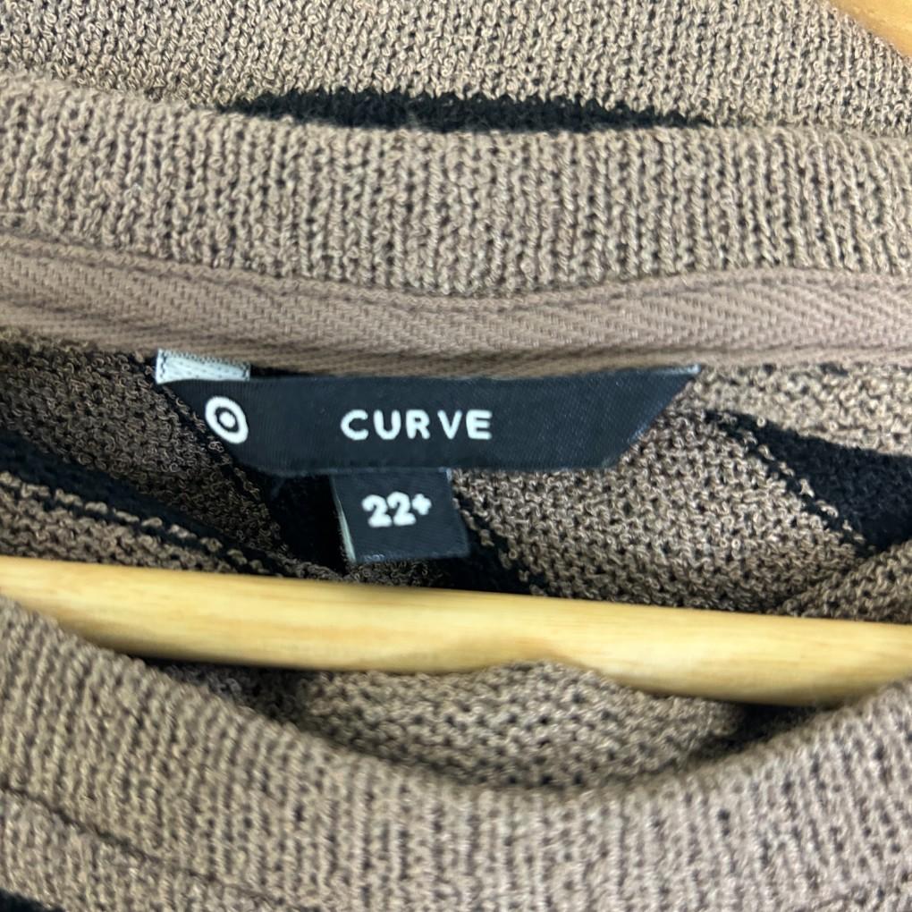 Target Curve Brown Knit Top - Size 22