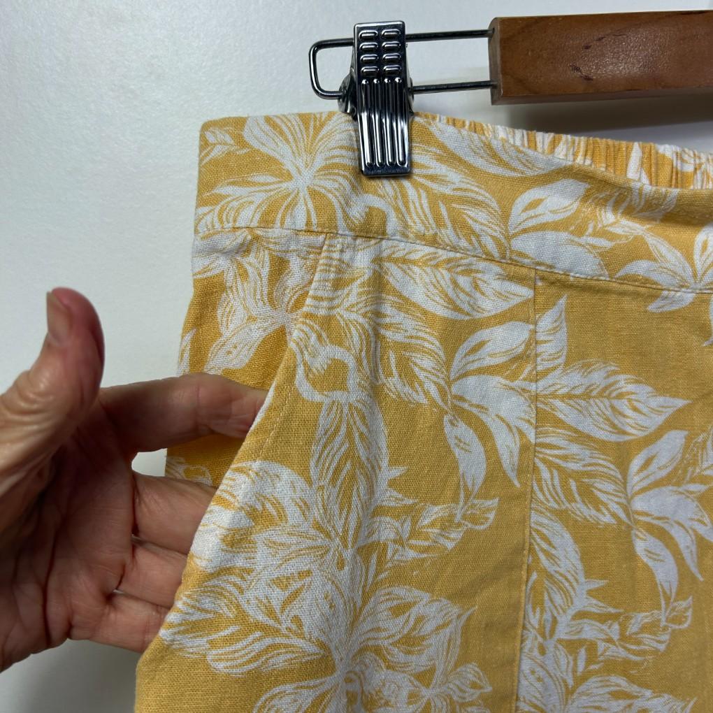 Piping Hot Yellow Cotton Maxi Skirt - Size 18