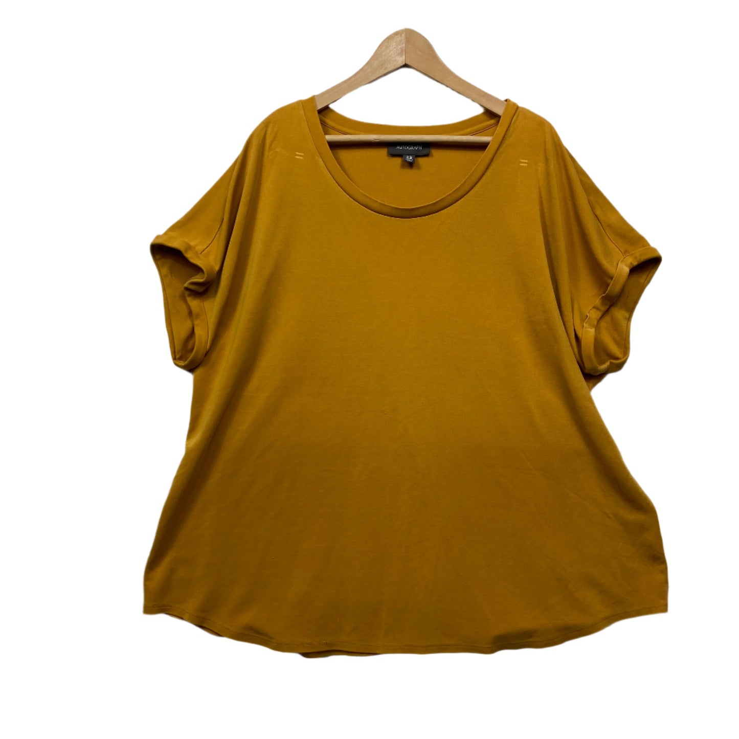 Autograph Top Size 22 Plus Mustard Short Sleeve Casual Tshirt