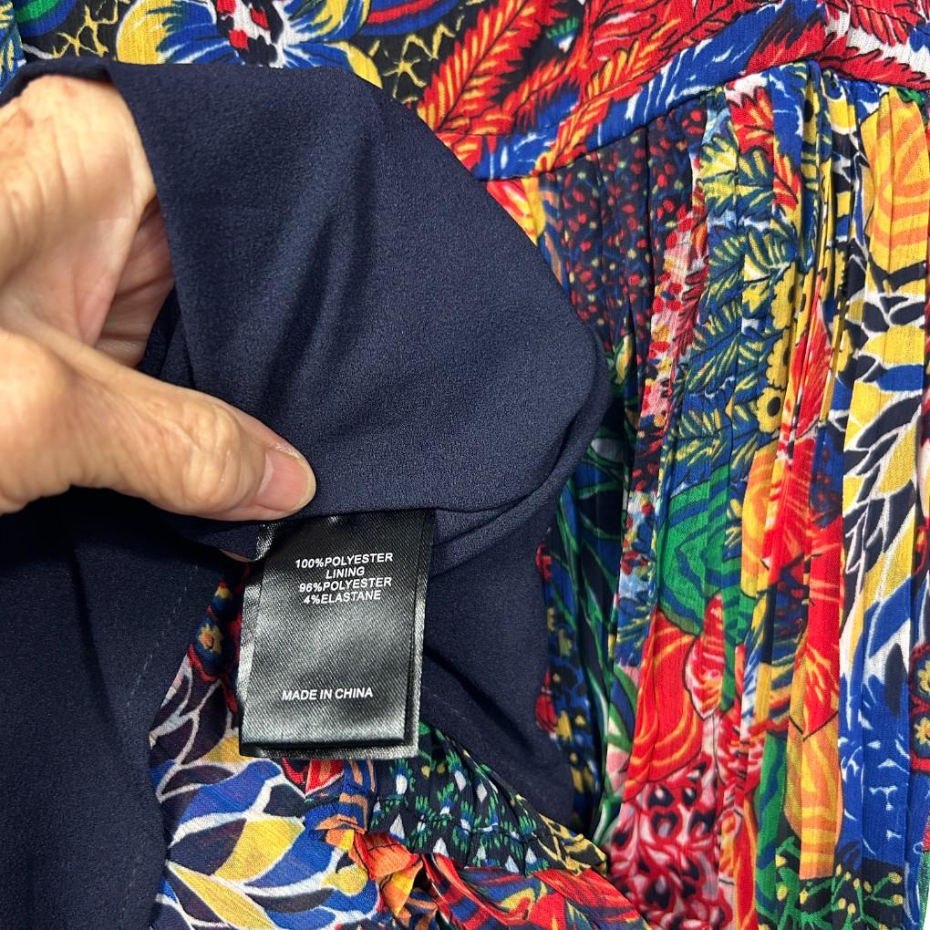 Taking Shape Multicoloured Pleated Dress - Size 18