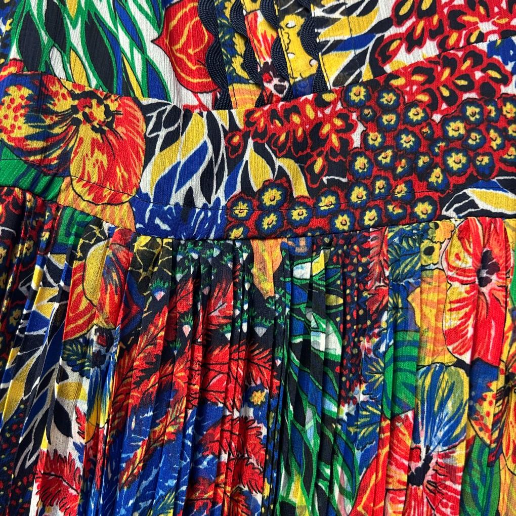 Taking Shape Multicoloured Pleated Dress - Size 18