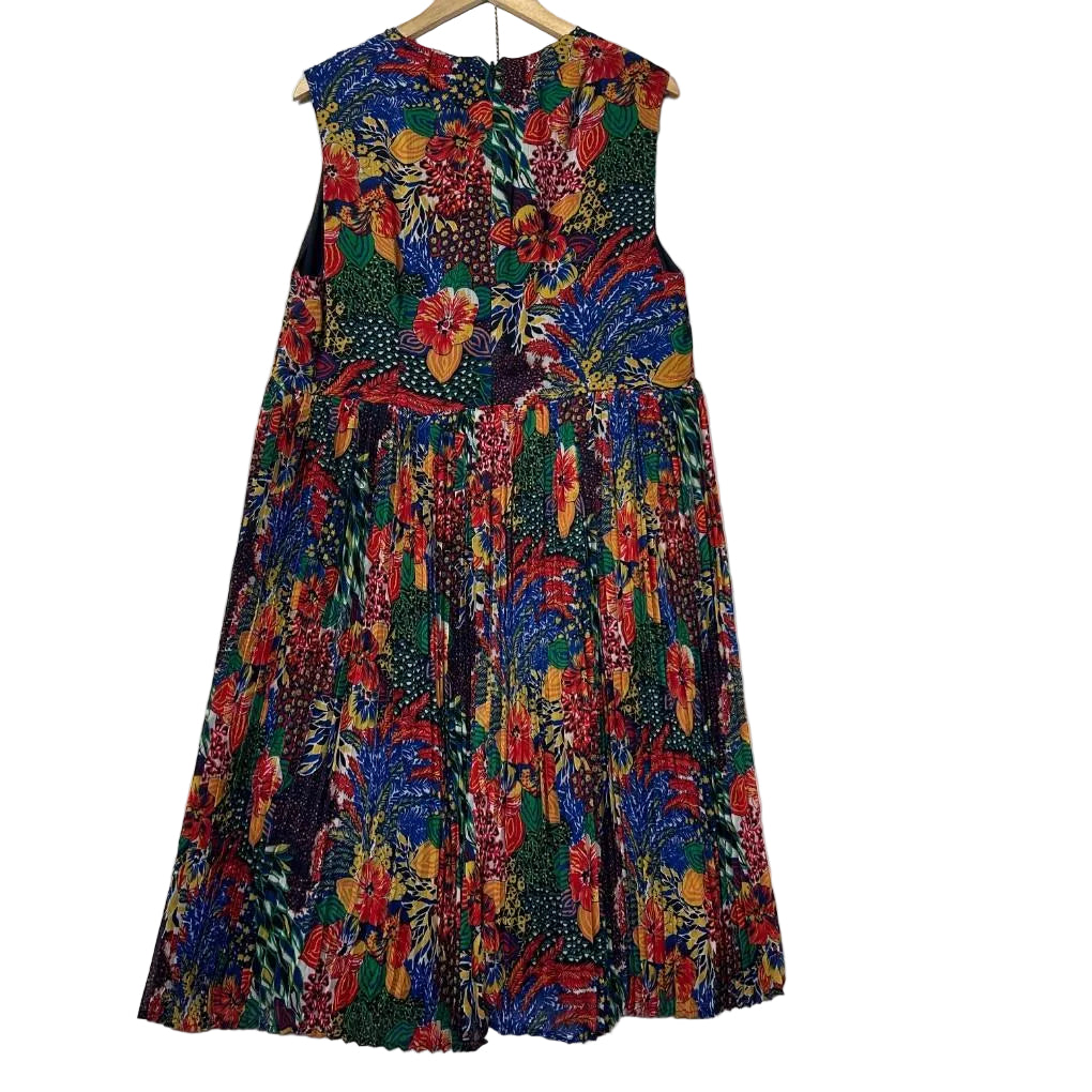 Taking Shape Multicoloured Pleated Dress - Size 18