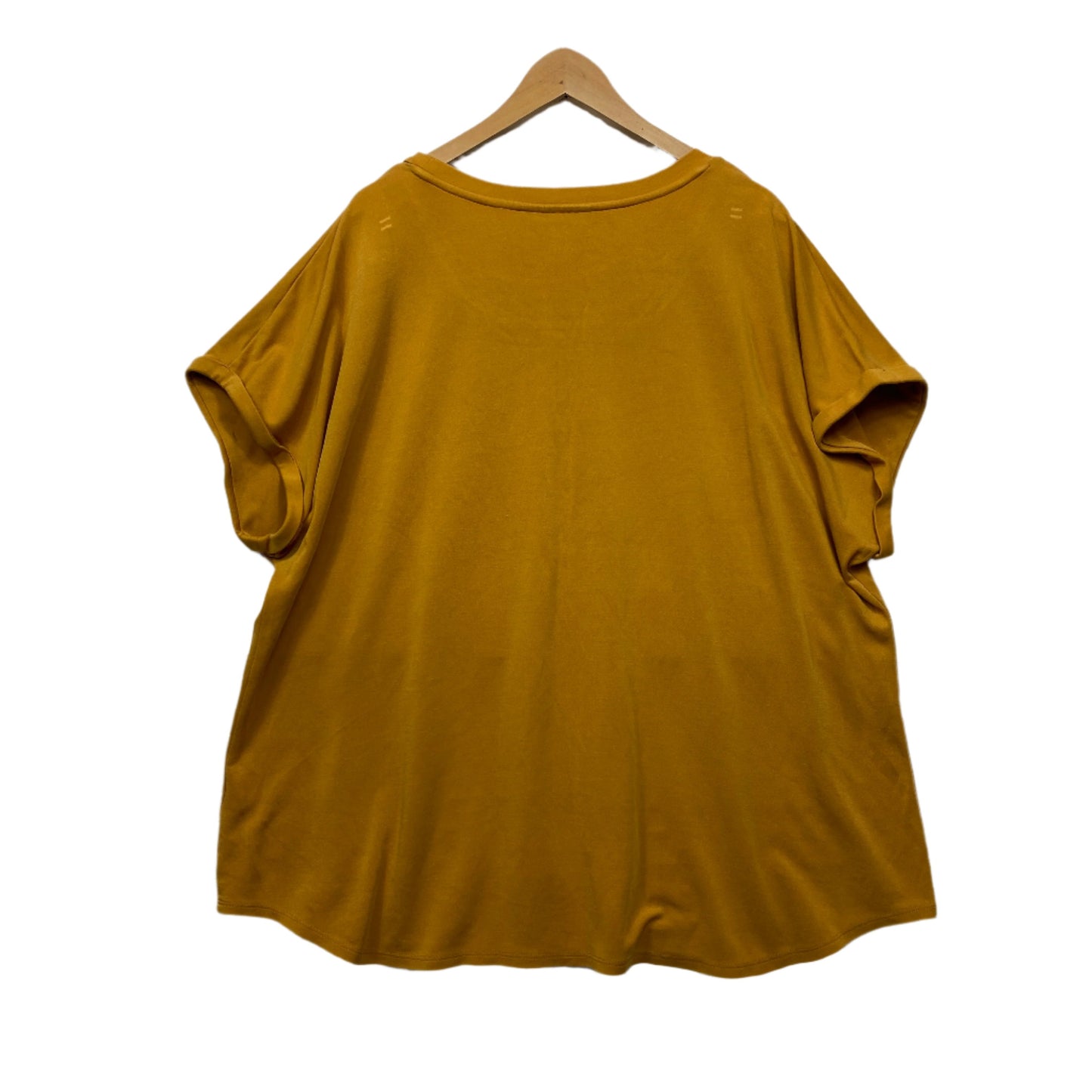 Autograph Top Size 22 Plus Mustard Short Sleeve Casual Tshirt