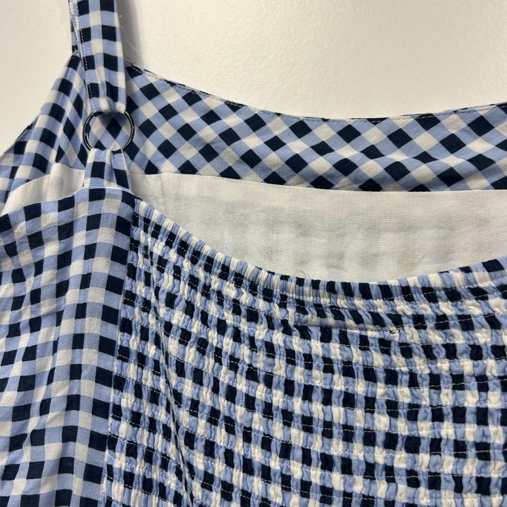 City Chic Gingham Check Blue Maxi Dress - Size 16/S