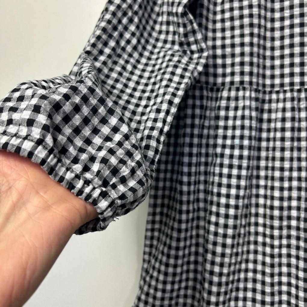 Anko Black Gingham Check Cotton Dress - Size 20
