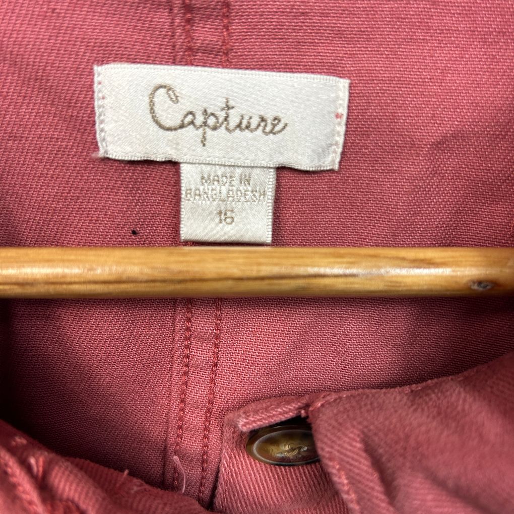 Capture Pink Cotton Jacket - Size 16