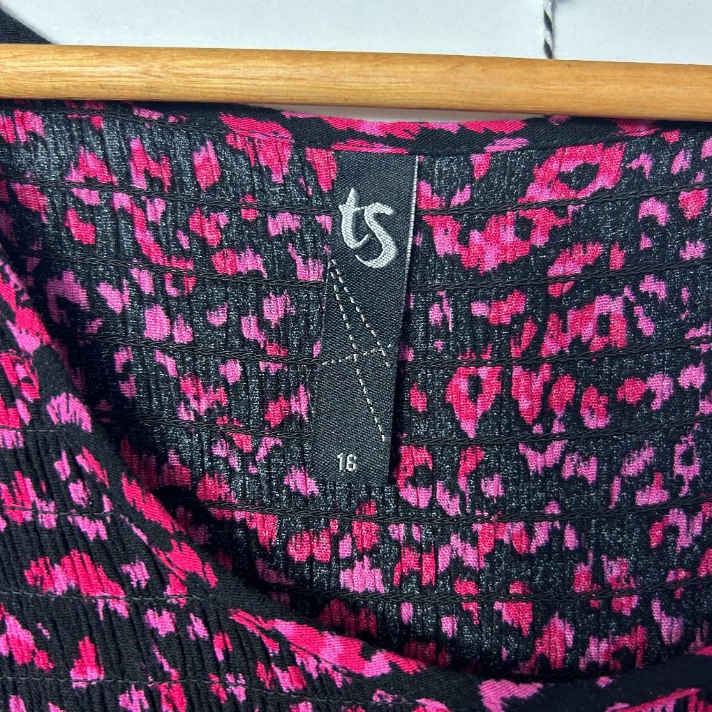 Taking Shape Pink Black MaxiDress - Size 16