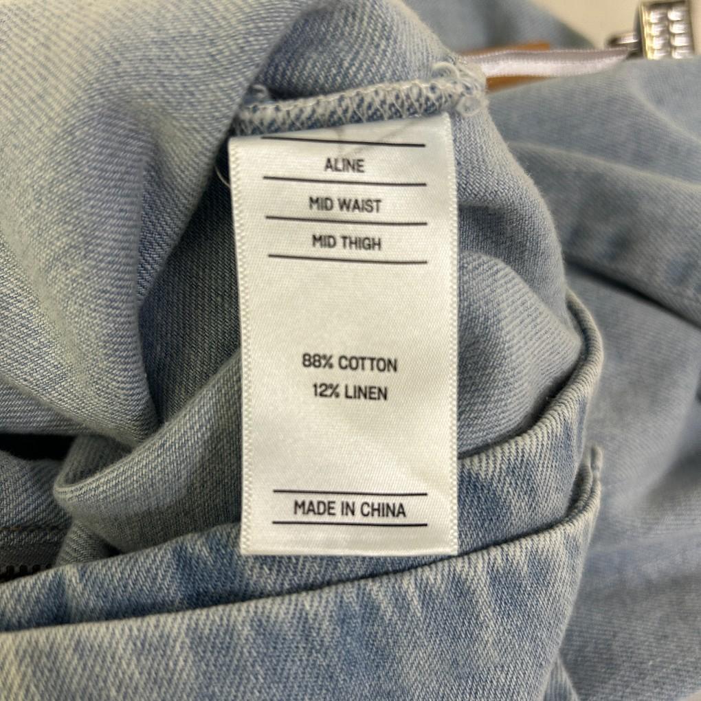 Just Jeans Blue Cotton Denim Skort - Size 14