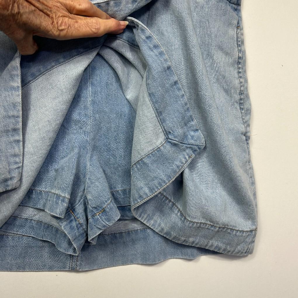 Just Jeans Blue Cotton Denim Skort - Size 14