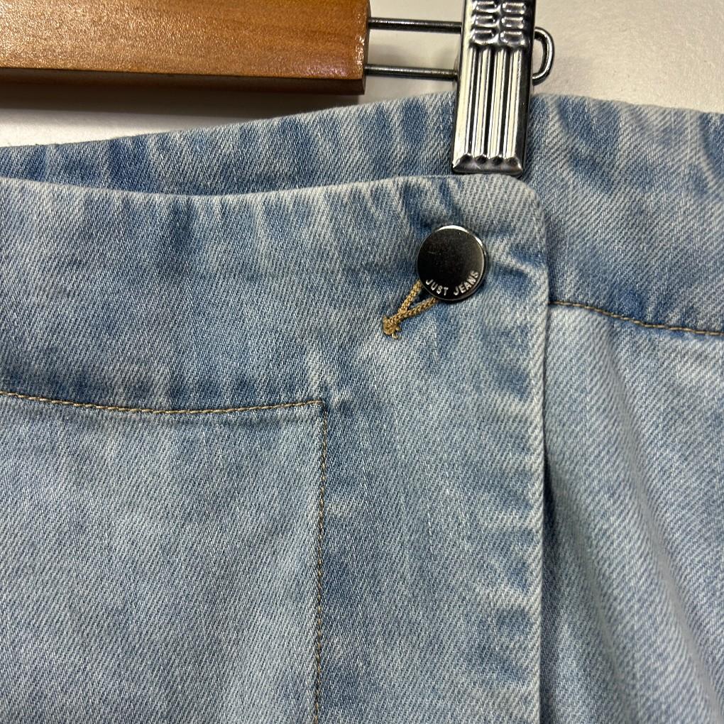 Just Jeans Blue Cotton Denim Skort - Size 14