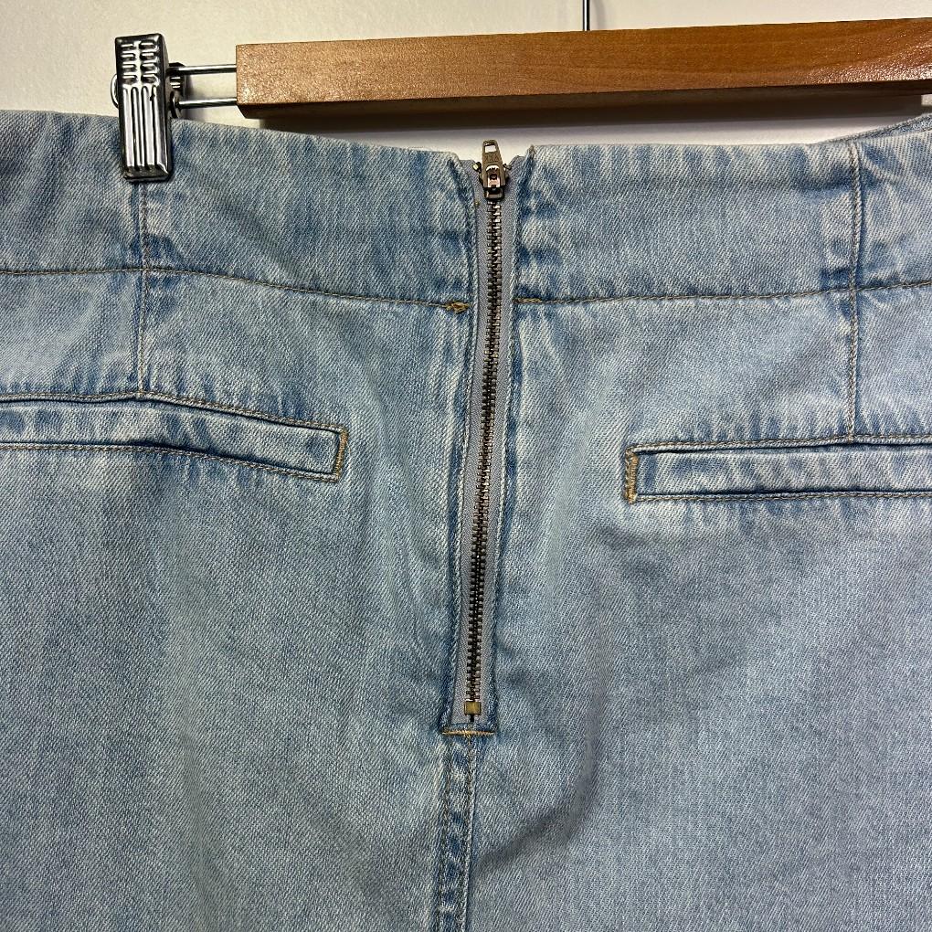 Just Jeans Blue Cotton Denim Skort - Size 14