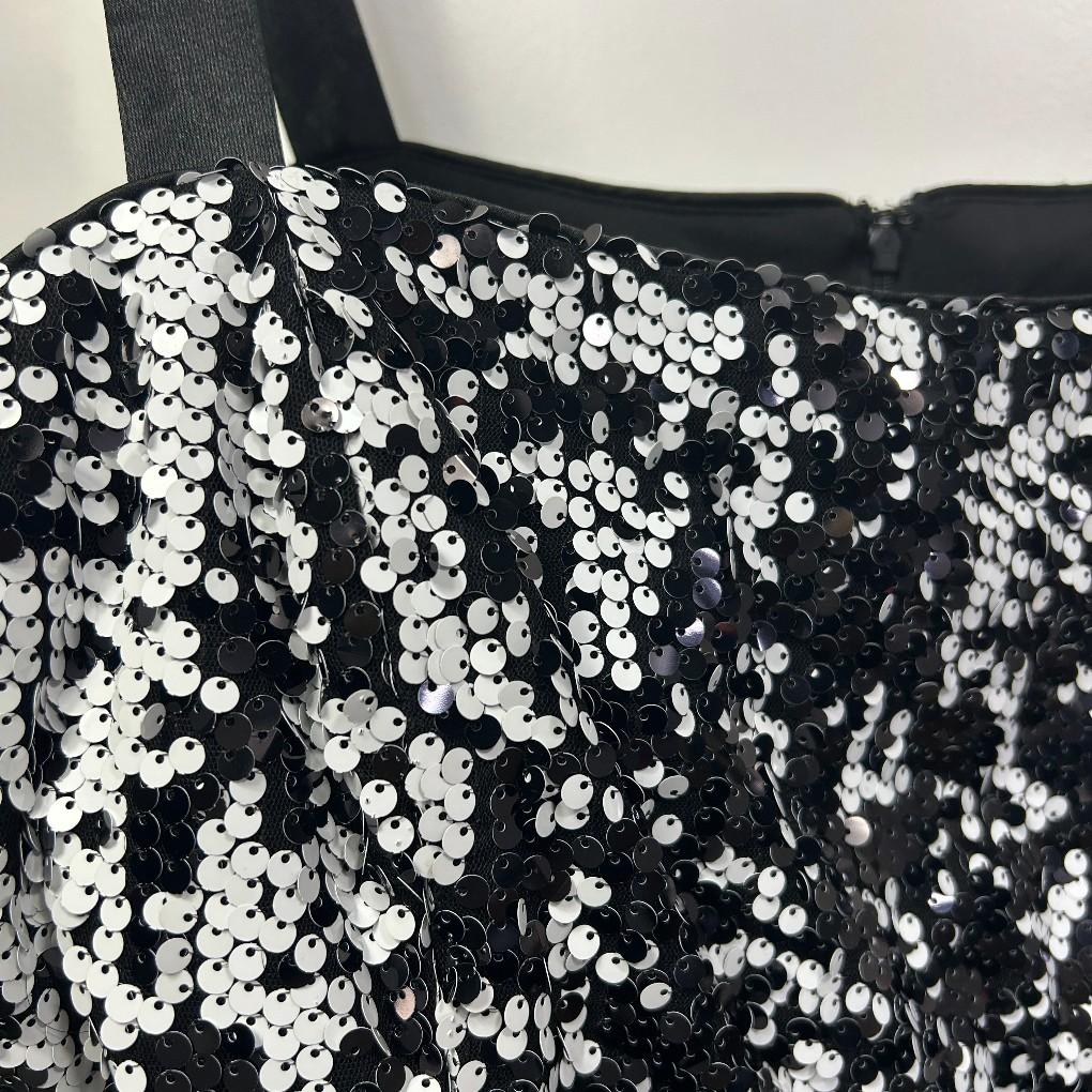 R&M Richards Black Cocktail Sequin Dress - Size 22W