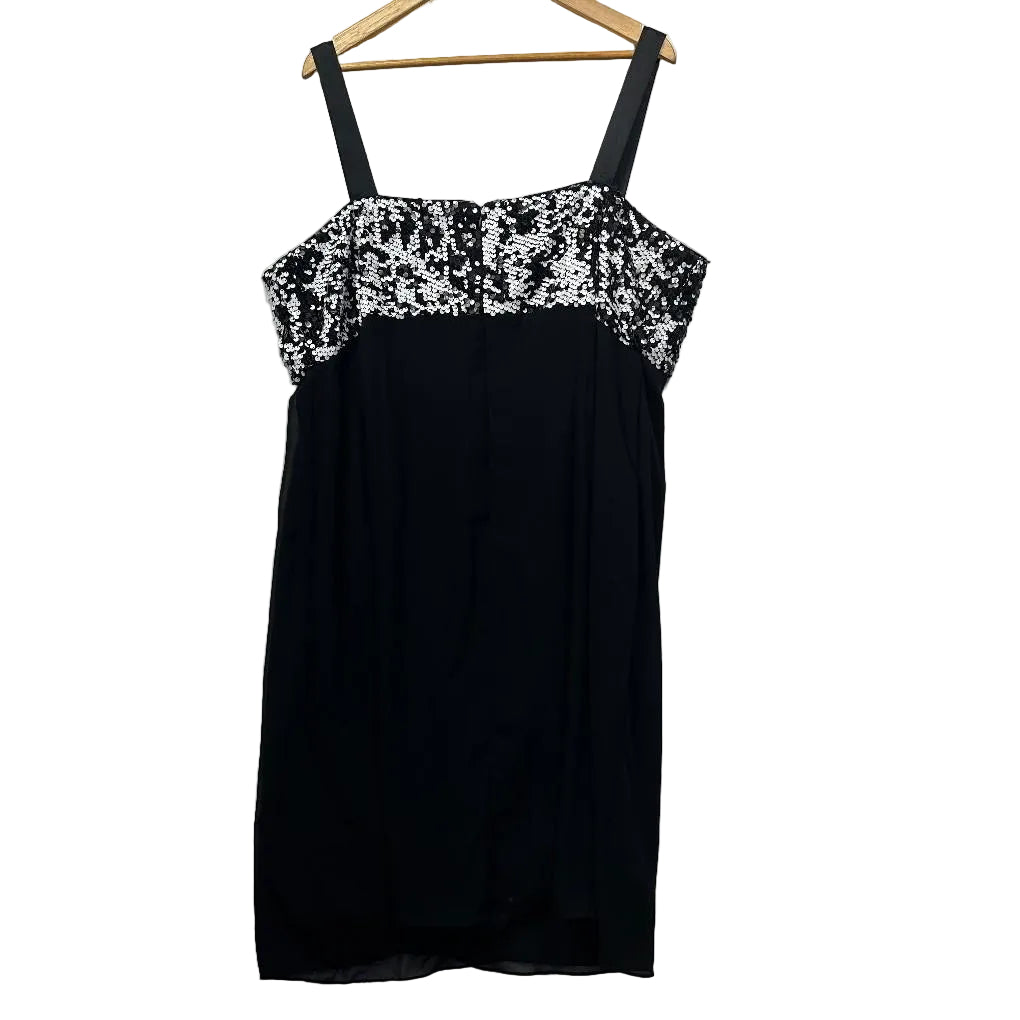 R&M Richards Black Cocktail Sequin Dress - Size 22W