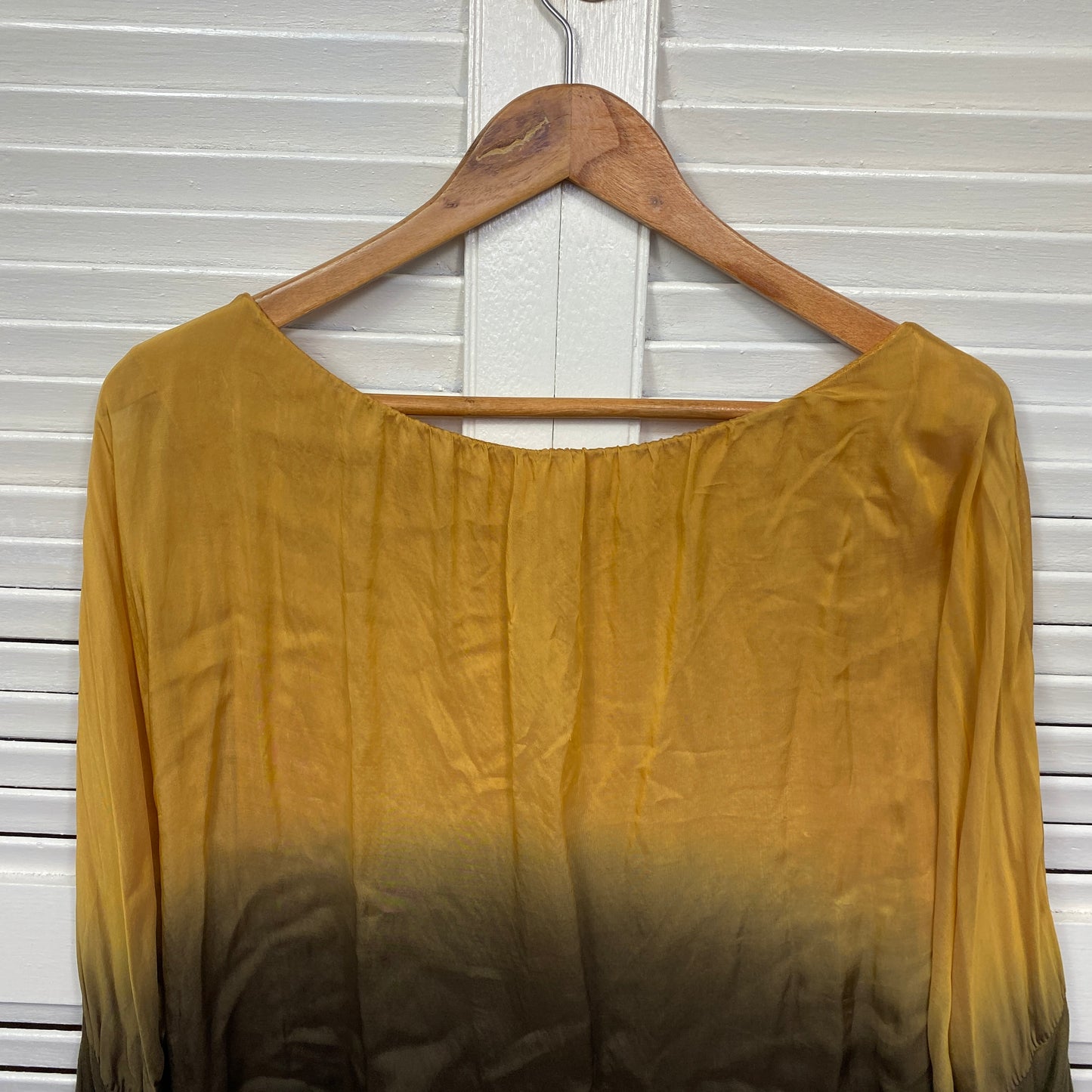 Italian Top Size 14 Long Sleeve Ombra Viscose