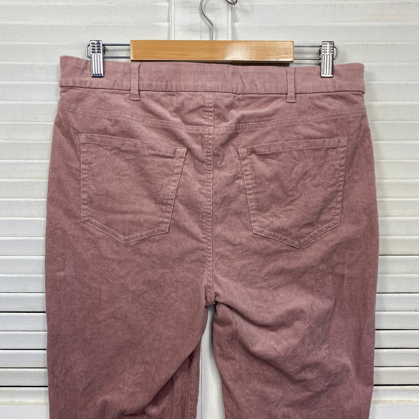 Rockmans Jeans Pants Size 14 Pink Corduroy Elastic Waist