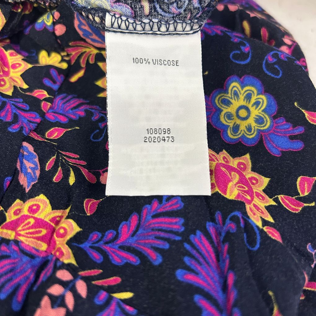 Rivers Navy Floral Cropped Pants - Size 16