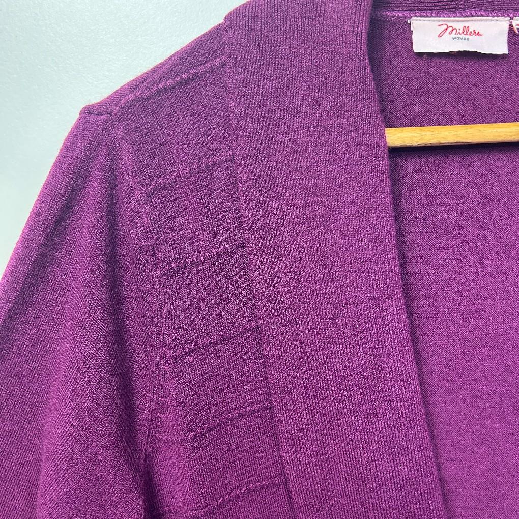 Millers Purple Cardigan - Size 16/18