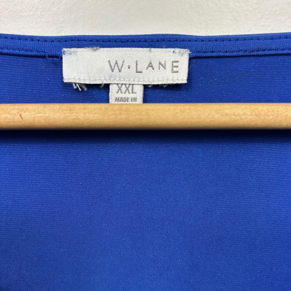 W.Lane Blue and Black Striped Top - Size XXL