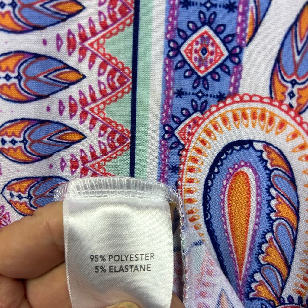 White Paisley Print Top - Size 16