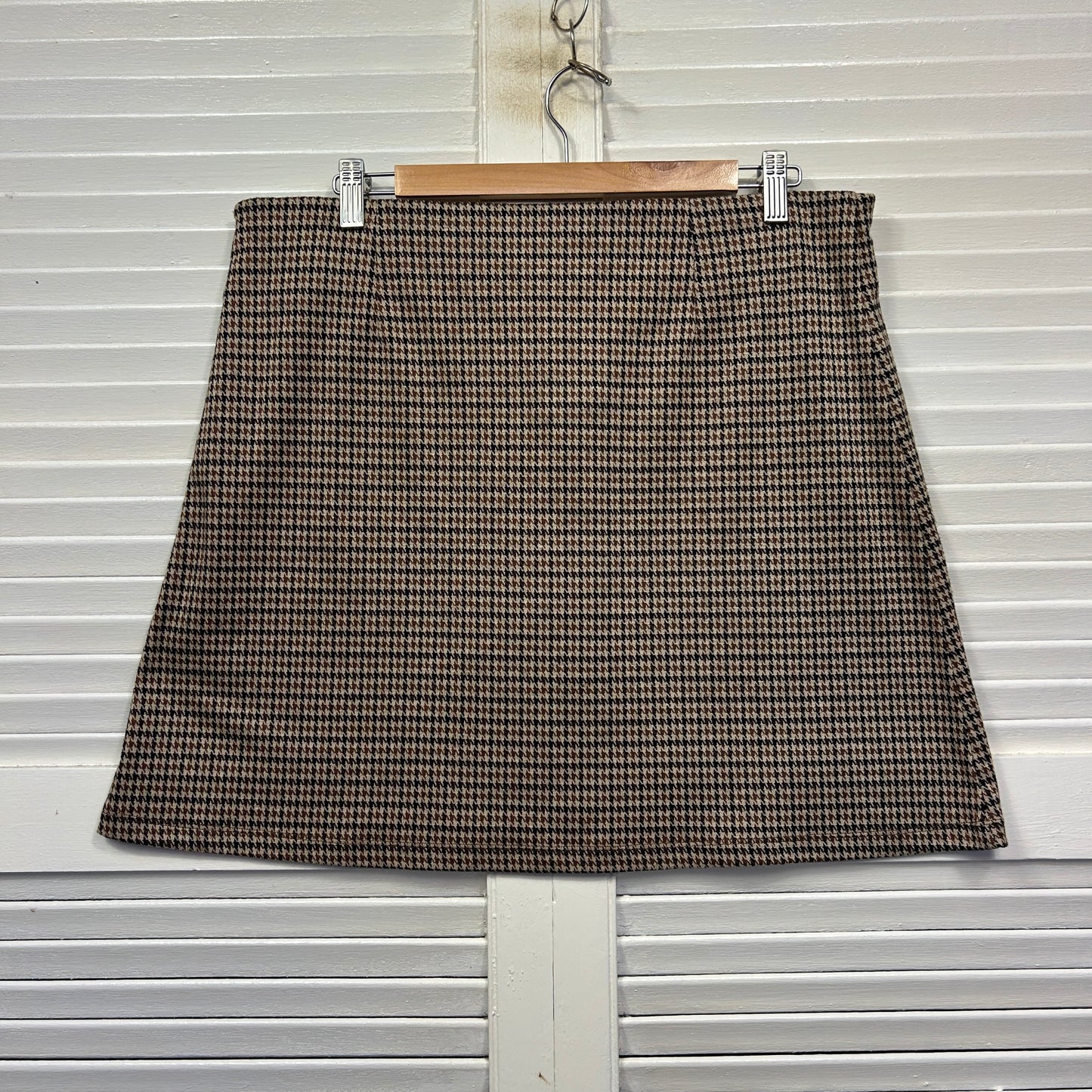 Anko Mini Skirt Size 16 Houndstooth Check Elastic Waist